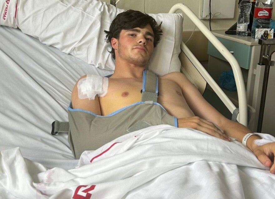 Tristán Barroso, a base de calmantes tras las primeras horas de su operación