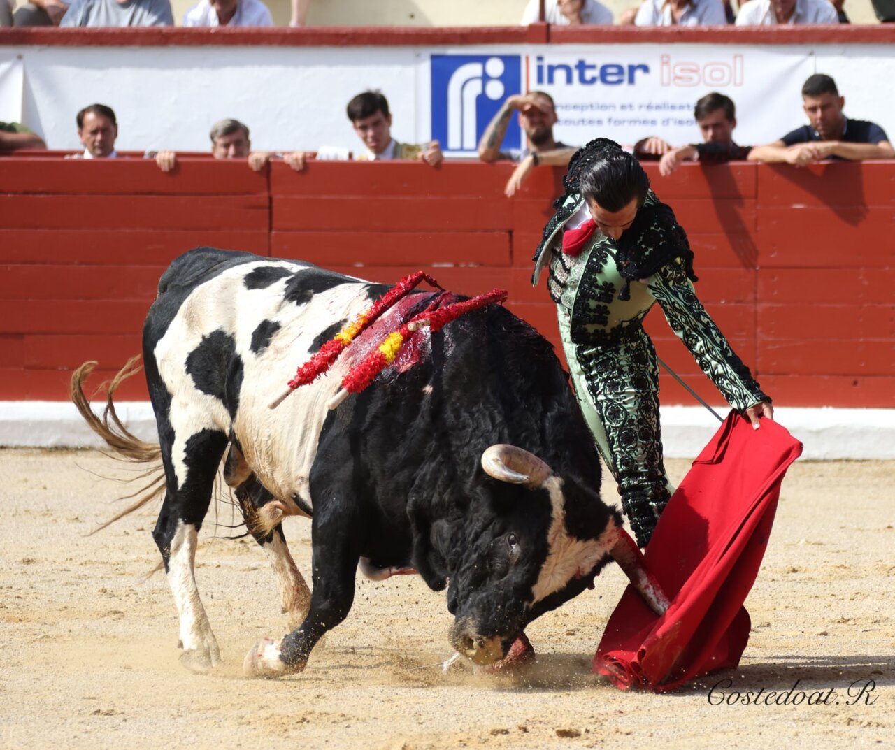 Andrades y Cid de María solventan una complicada novillada de Barcial en Orthez