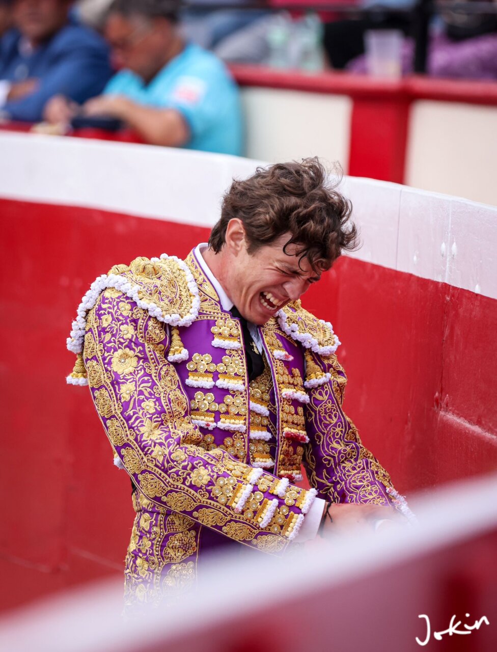 Jorge Martínez, fuerte pitonazo en el brazo en Azpeitia