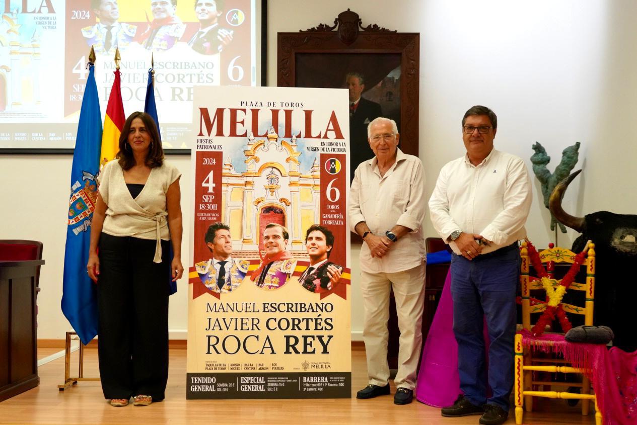 Melilla presenta el cartel del debut de Roca Rey en la Mezquita del Toreo