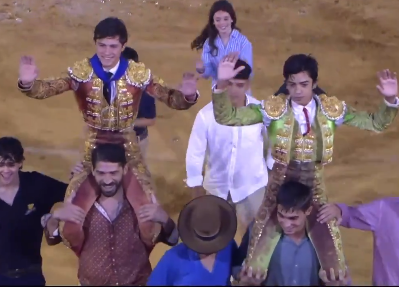 Aarón Palacio y Marco Pérez, éxito bajo el diluvio en Tarazona