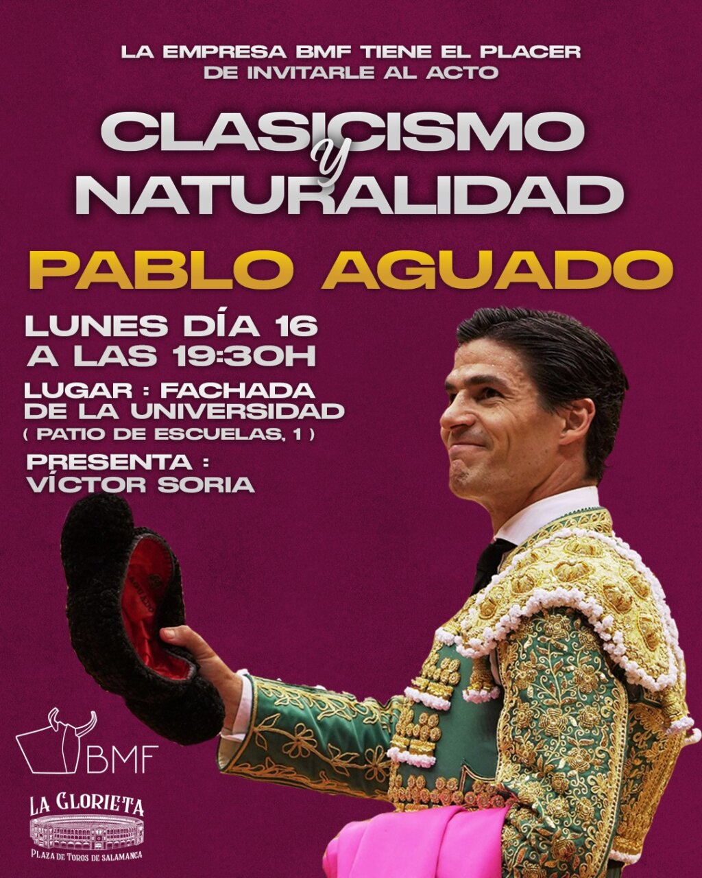 Pablo Aguado, clasicismo y naturalidad, en Salamanca este lunes