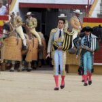 Paseíllo en la plaza de toros de El Álamo. Foto: Vanesa Santos.
