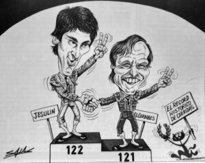 El récord de Jesulín, reflejado en la viñeta de Salas.