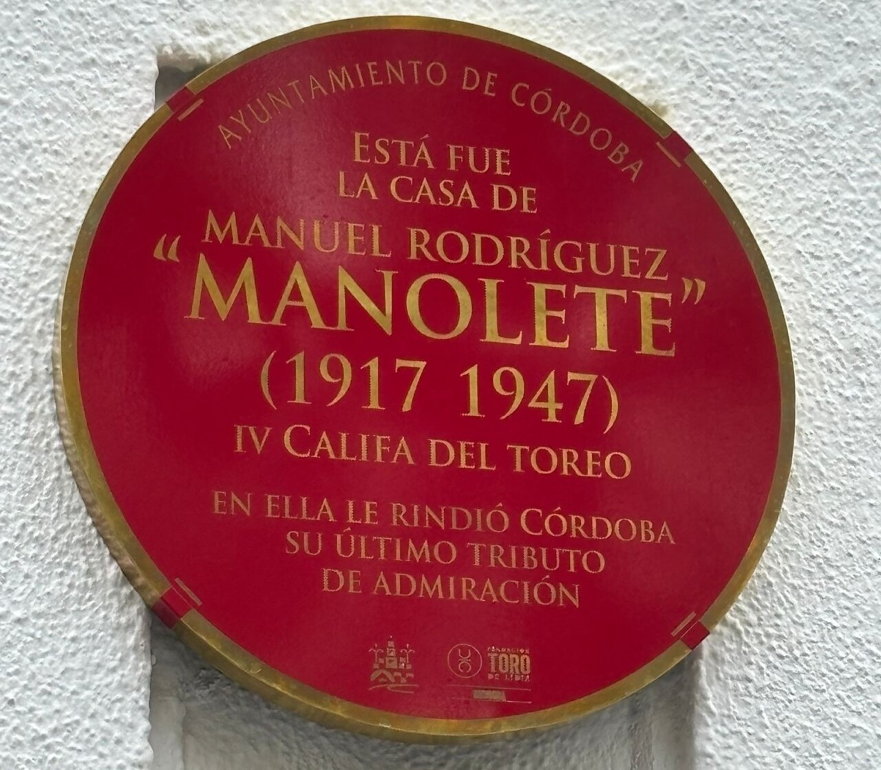 Córdoba rinde tributo al IV Califa del toreo: "Esta fue la casa de Manolete"