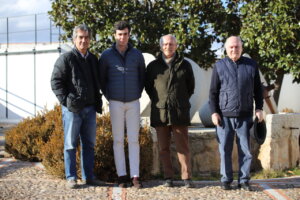 Rufo, junto a Luisma, José Luis y Eduardo Lozano. Foto: J. Casals