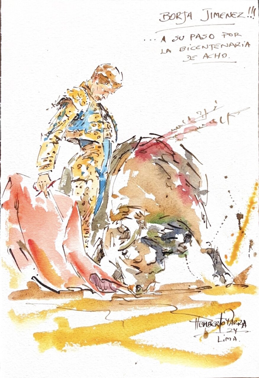 El triunfo de Borja Jiménez en Lima, en los pinceles de Humberto Parra