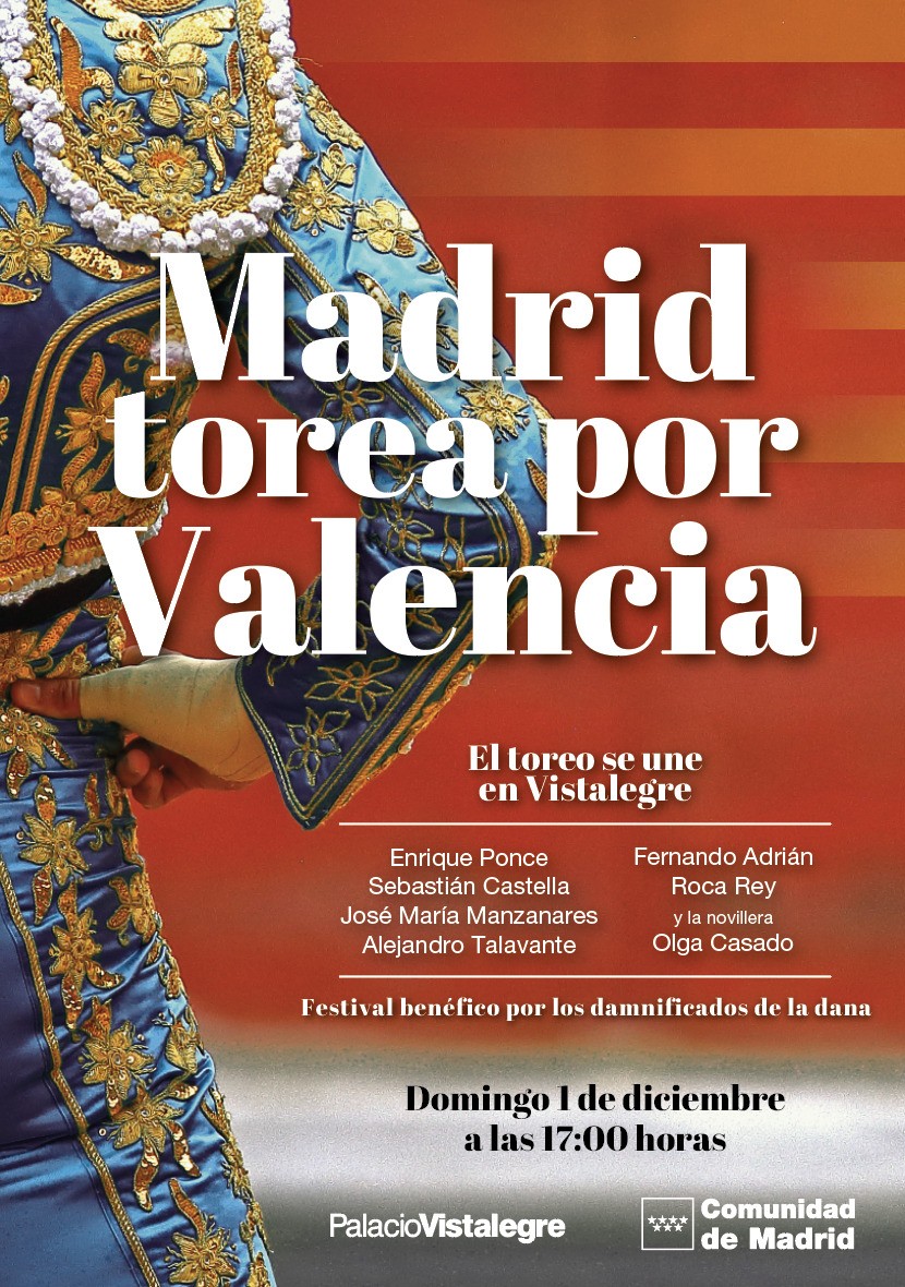 Telemadrid televisará el festival de Vistalegre "Madrid torea por Valencia": así es el cartel