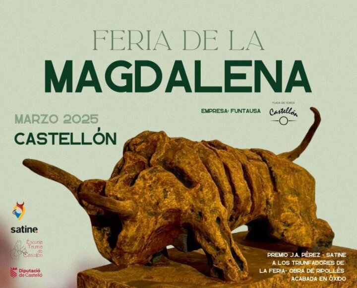 Una escultura del genial artista Ripollés, base del cartel de la Magdalena