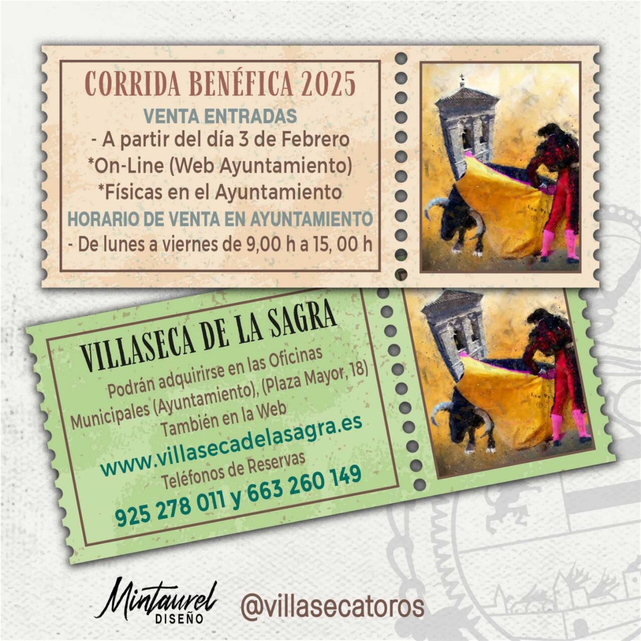 A la venta las entradas para la corrida benéfica de Villaseca de la Sagra