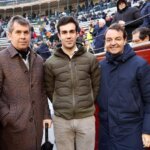 Tomás Rufo, acompañado de su mentor Víctor Zabala y Rafael García Garrido I VIGUERAS