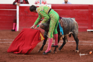 Momento de la cornada a Mario Vilau. Foto: Emilio Méndez
