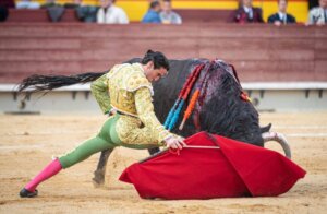 Juan Ortega, el pasado viernes en Castellón. El muletazo es un cartel de toros. Foto: Manolo Navarro