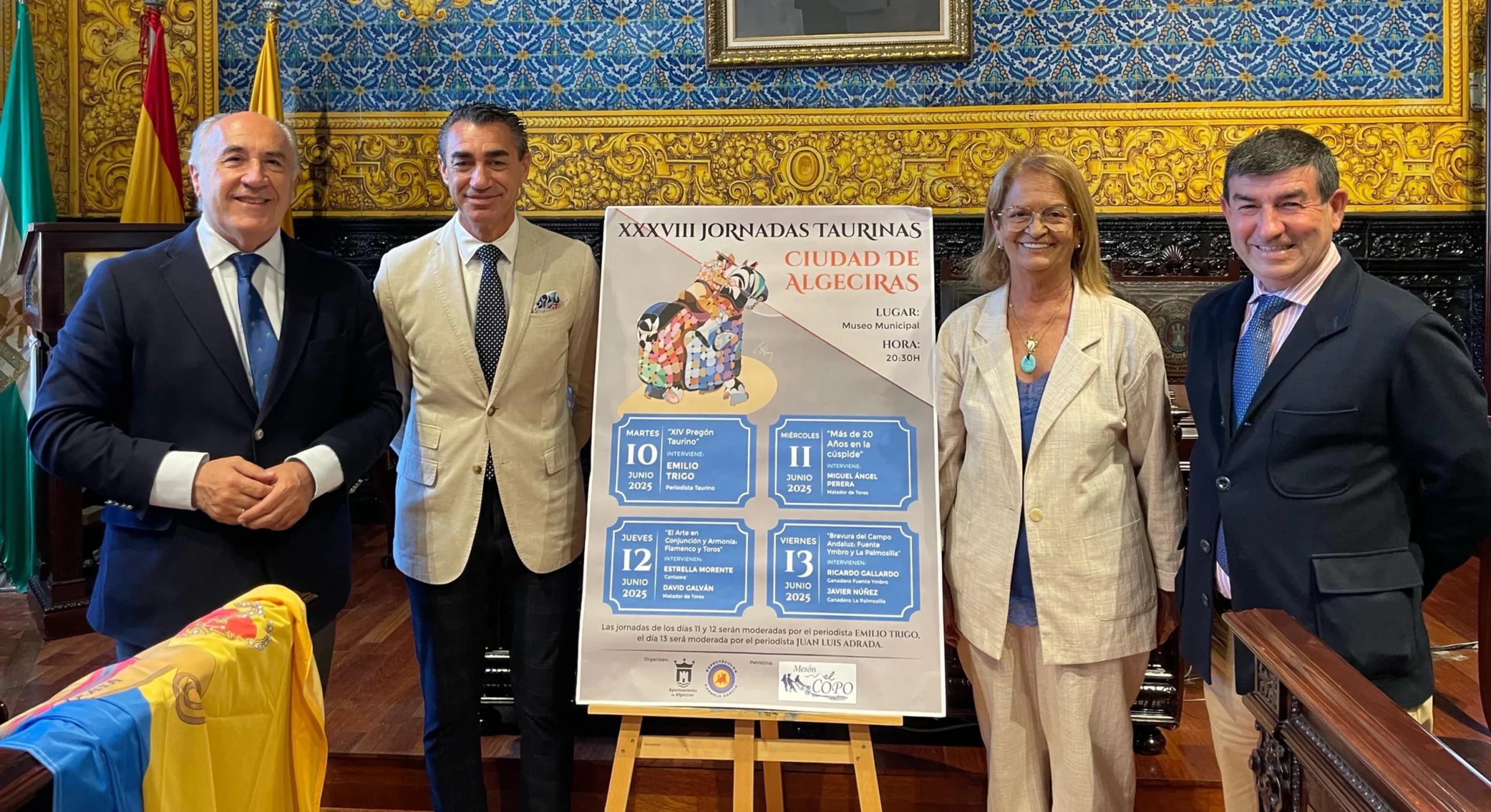 Ricardo Gallardo, Javier Núñez, Perera y Galván, en las Jornadas Ciudad de Algeciras