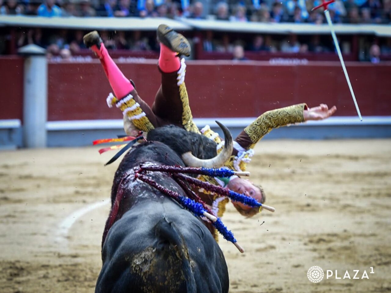 Angustiosa cogida a a Clemente, prendido por la chaquetilla