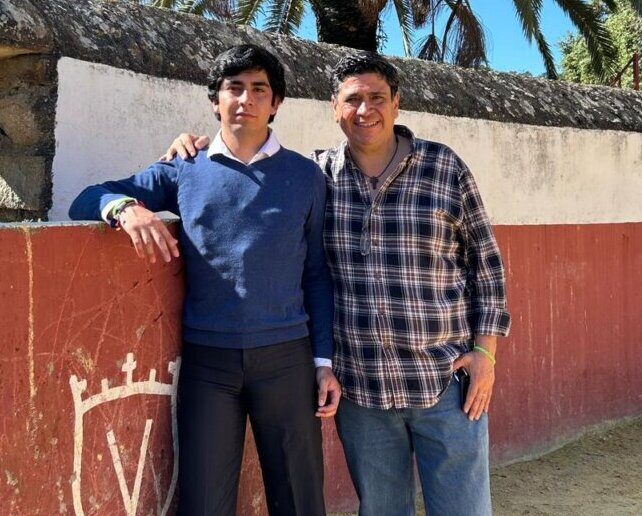 Ortega Vázquez y su padre, el torero Carlos Ortega.