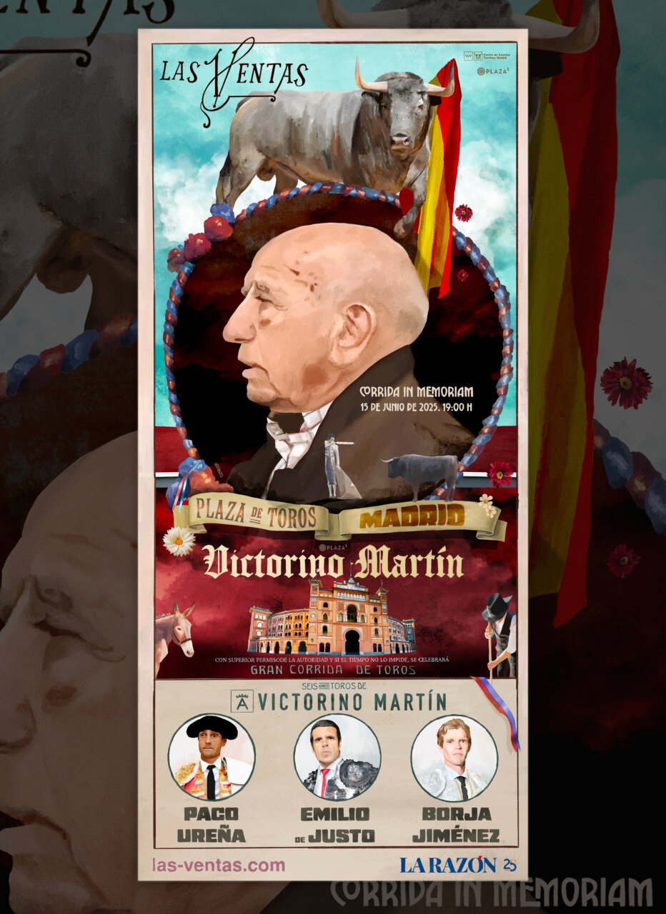 Los emblemas de Victorino Martín Andrés, en el cartel de la Corrida In Memoriam