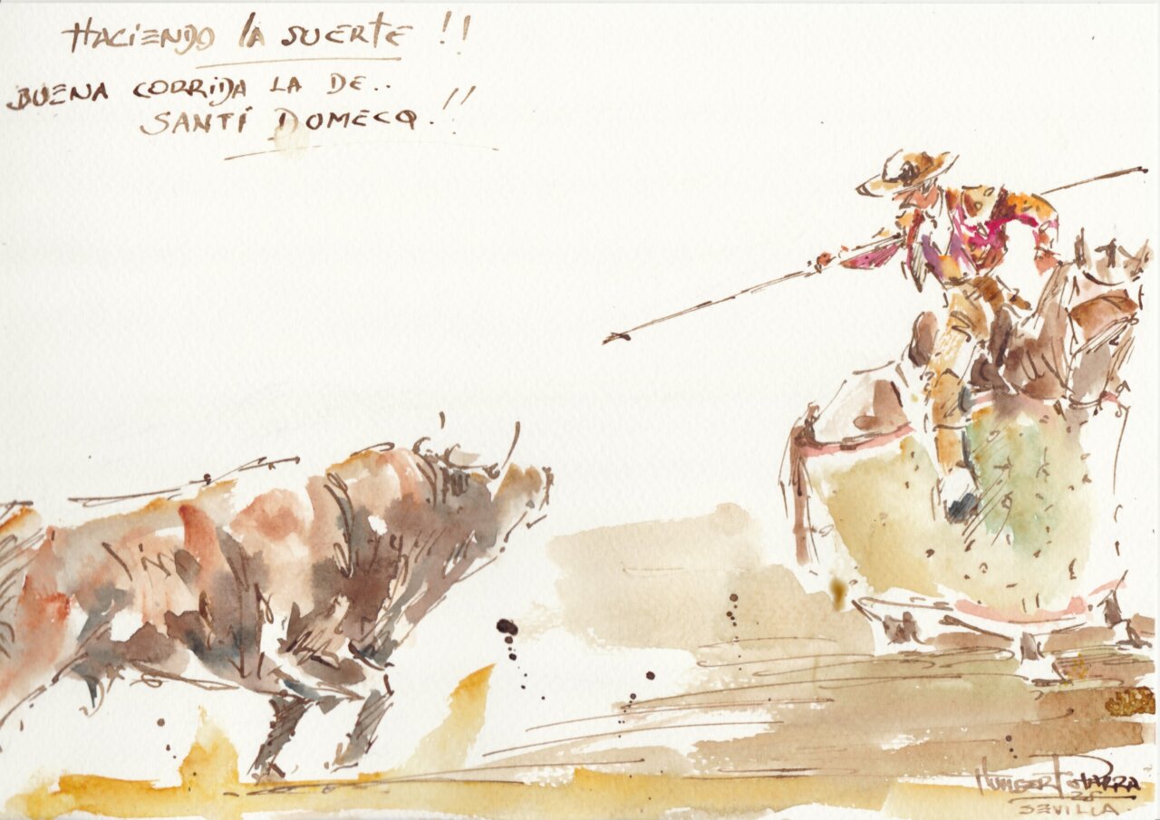 La décima de la Feria de Abril, en los pinceles de Humberto Parra