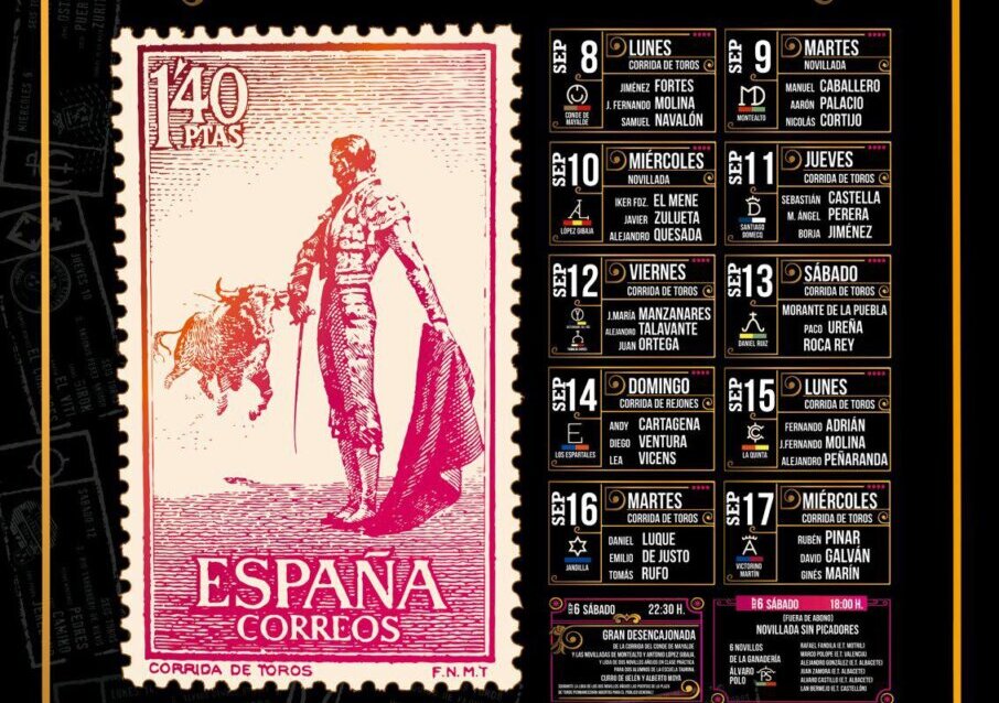 Pedrés y un sello de Correos: histórico cartel para la feria de Albacete