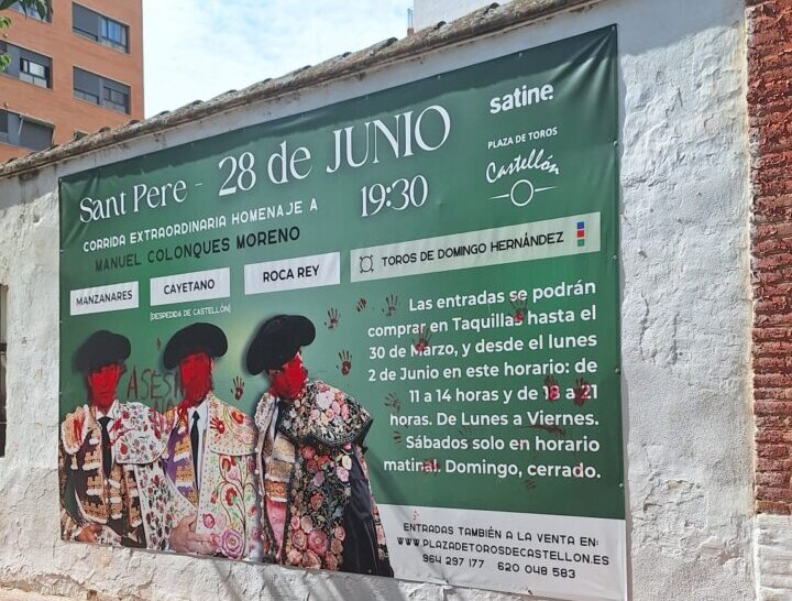 Actos vandálicos en Castellón a falta de una semana de la corrida del 28 de junio