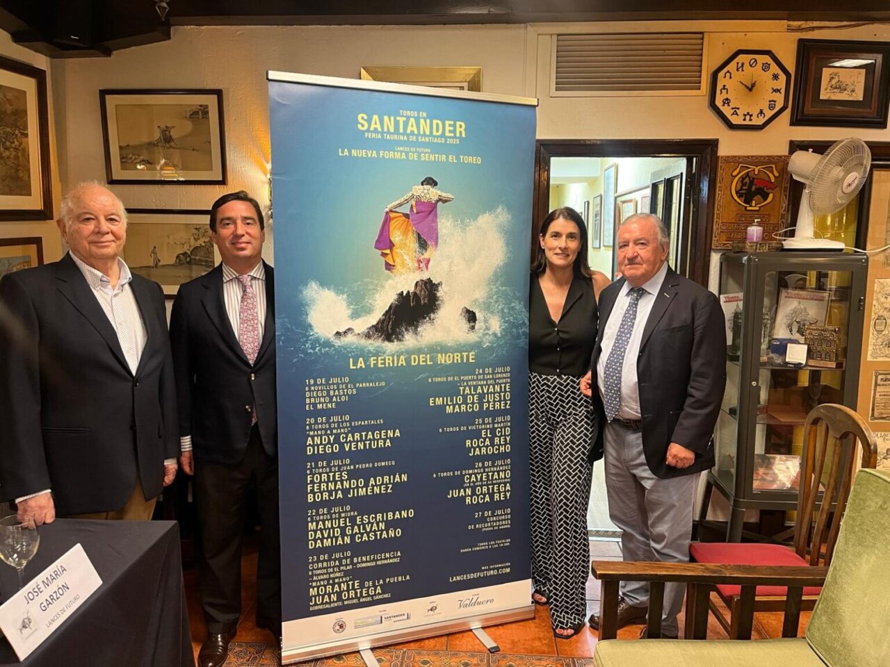 El Excelentísimo Club Taurino de Bilbao acoge la presentación de la feria de Santander