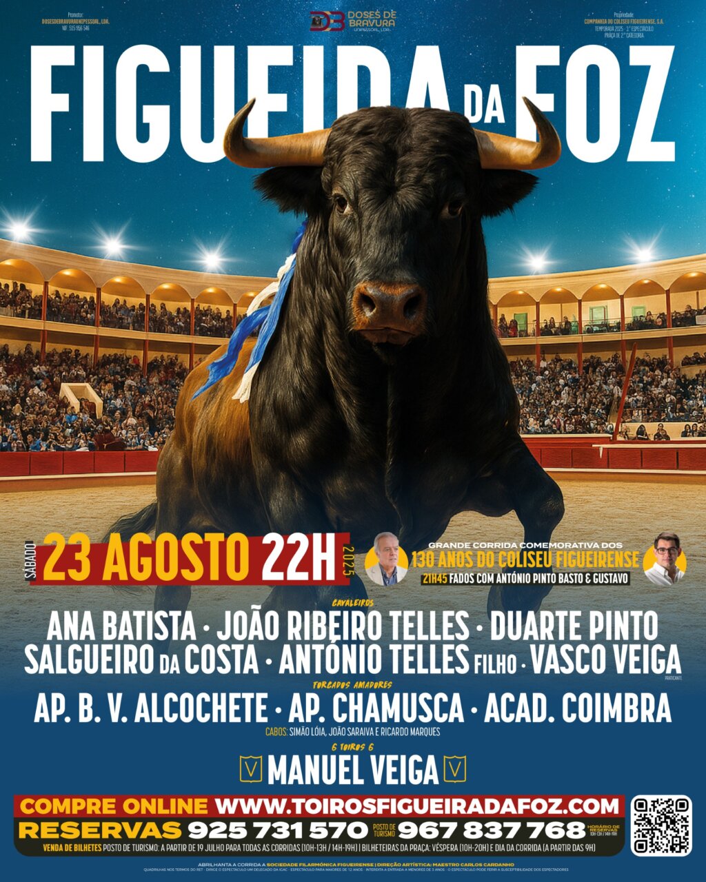 Figueira da Foz calienta motores para la Corrida Real que conmemorará el 130º aniversario del Coliseu Figueirense