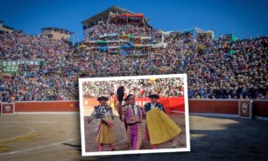 La arquitectura de algunas plazas produce autentico vértigo. Miguel dando la vuelta al ruedo. APLAUSOS