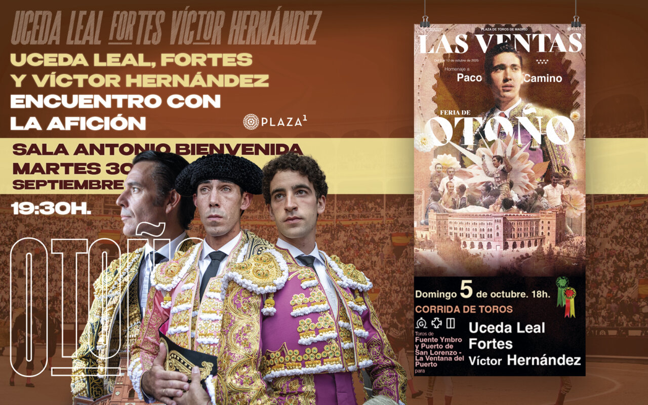 Uceda Leal, Fortes y Víctor Hernández, encuentro con la afición este martes en Las Ventas