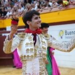 Polope la tarde de su debut con caballos el pasado año en Algemesí. Foto: Mateo.