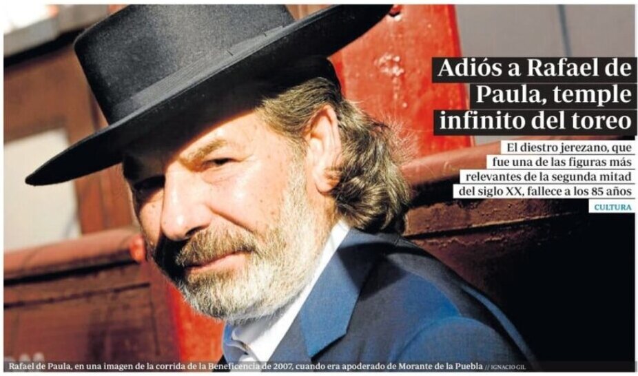 La muerte de Rafael de Paula copa las portadas de la prensa nacional