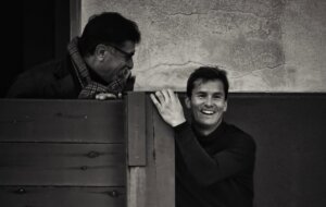 Rui Bento y Daniel Luque, en un tentadero reciente en la ganadería de El Parralejo. Foto: Melanie Huertas