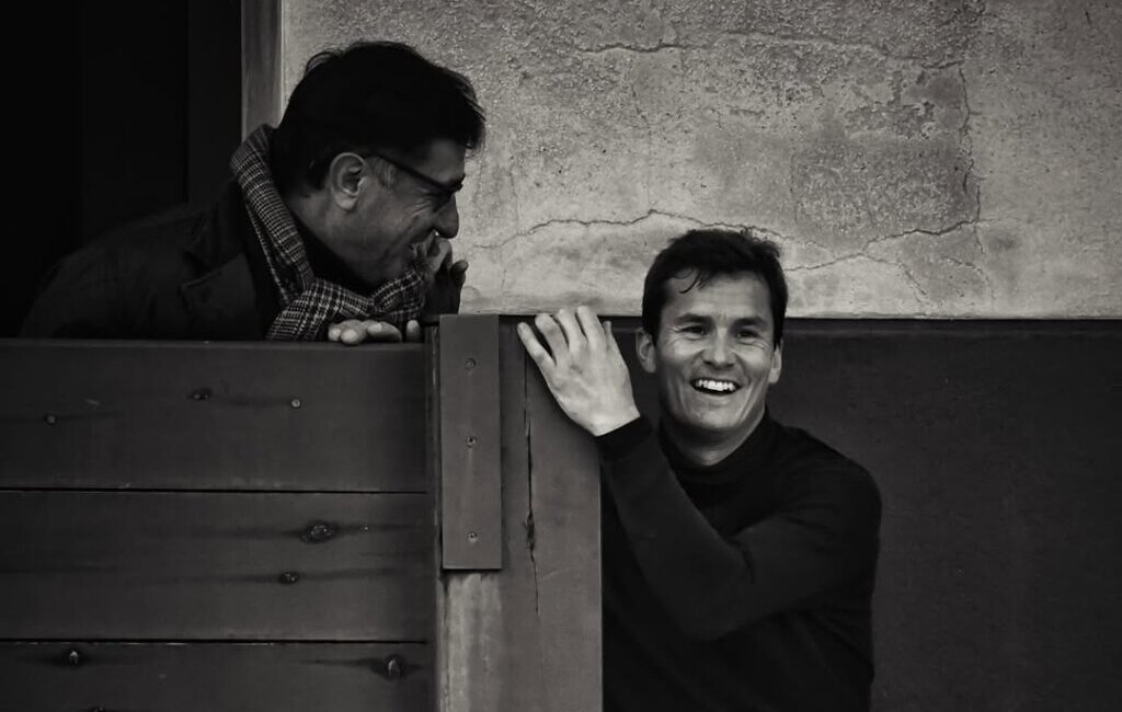 Rui Bento y Daniel Luque, en un tentadero reciente en la ganadería de El Parralejo. Foto: Melanie Huertas