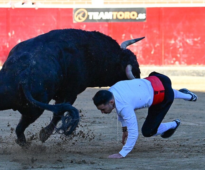 El recortador El Peta, herido de gravedad en arteria y vena femoral en Sanse