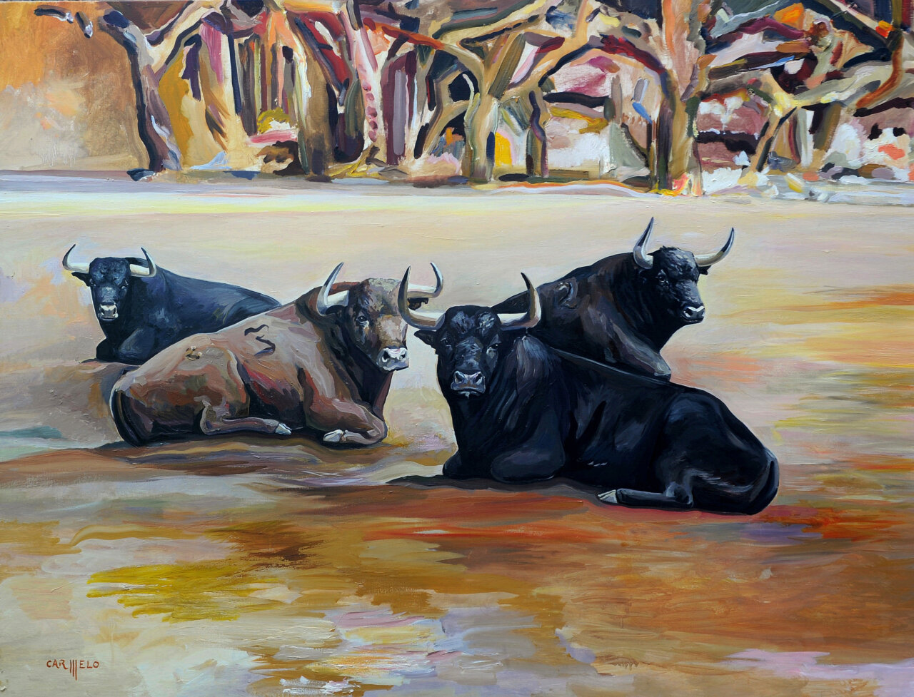 Carmelo Caatrad expone "El campo del toro" en Logroño