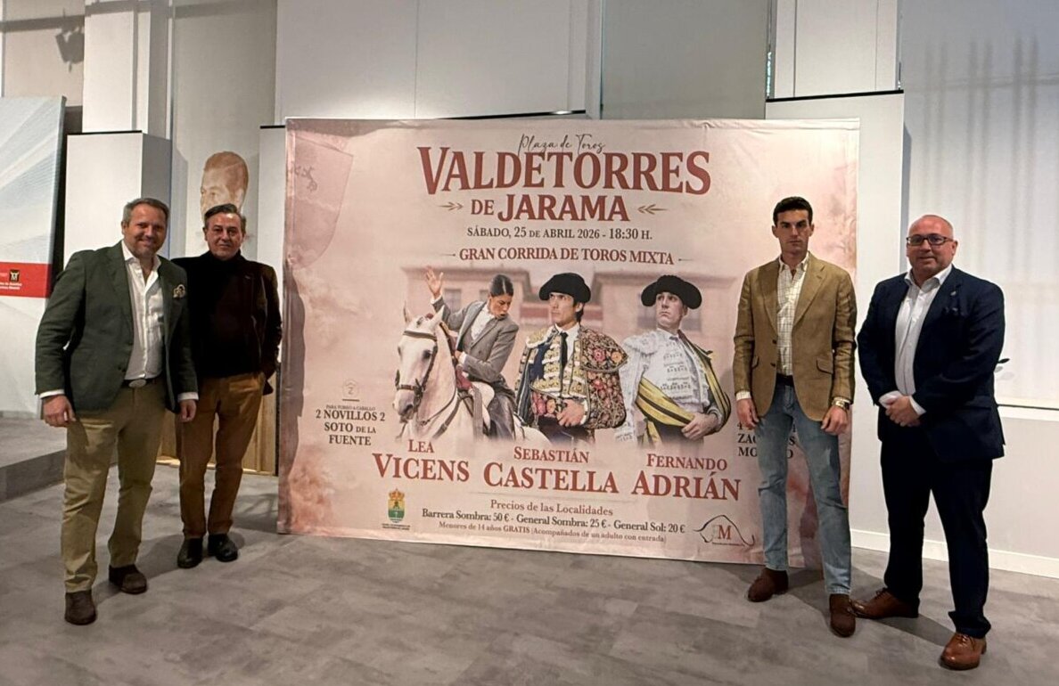 Lea Vicens, Castella y Fernando Adrián, en la primavera de Valdetorres de Jarama