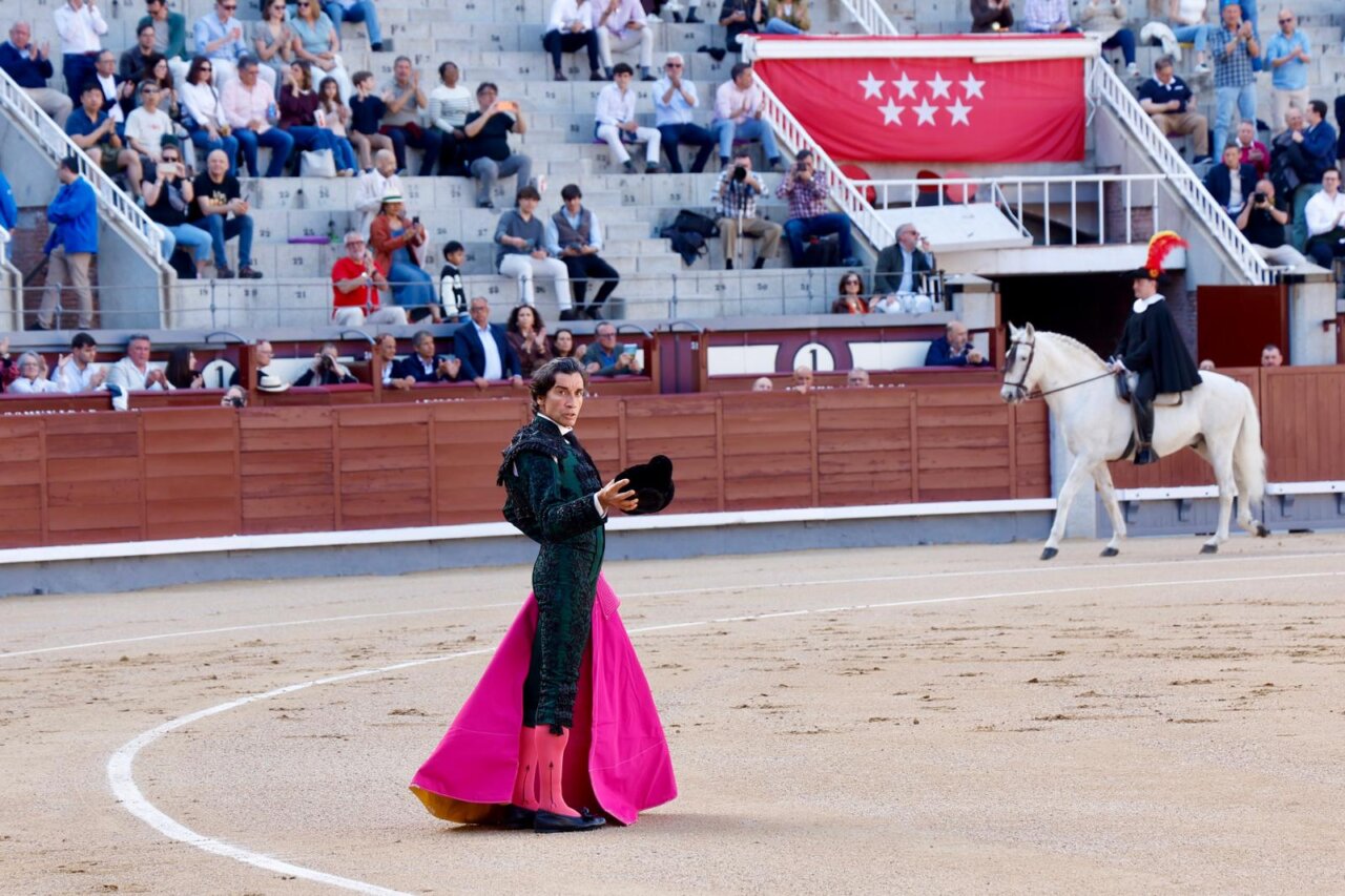 Disposición de Curro Díaz ante el primero en Las Ventas