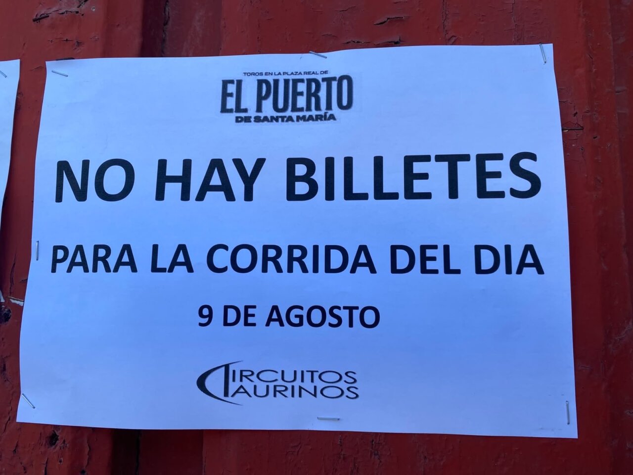 El Puerto de Santa María cuelga el tercer "No hay billetes"