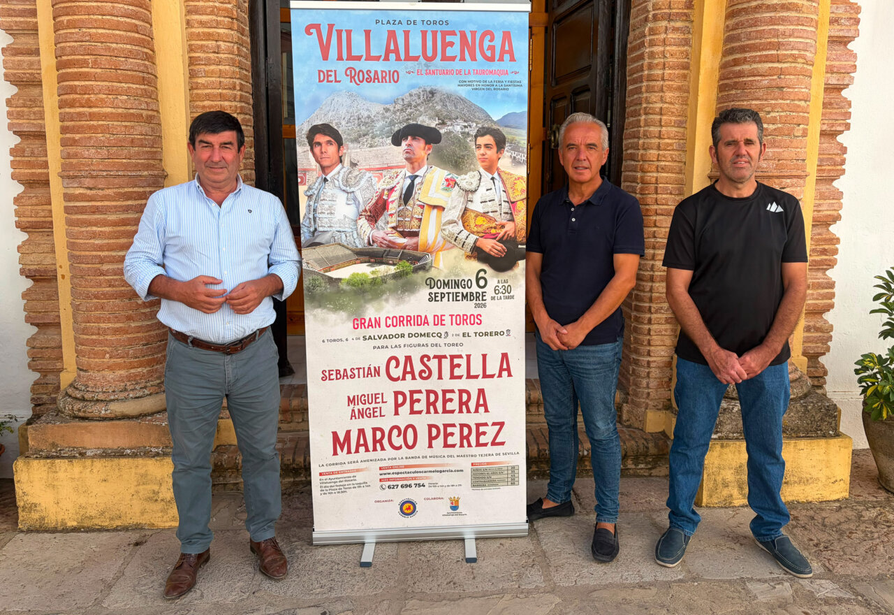 Castella, Perera y Marco Pérez, protagonistas en Villaluenga del Rosario